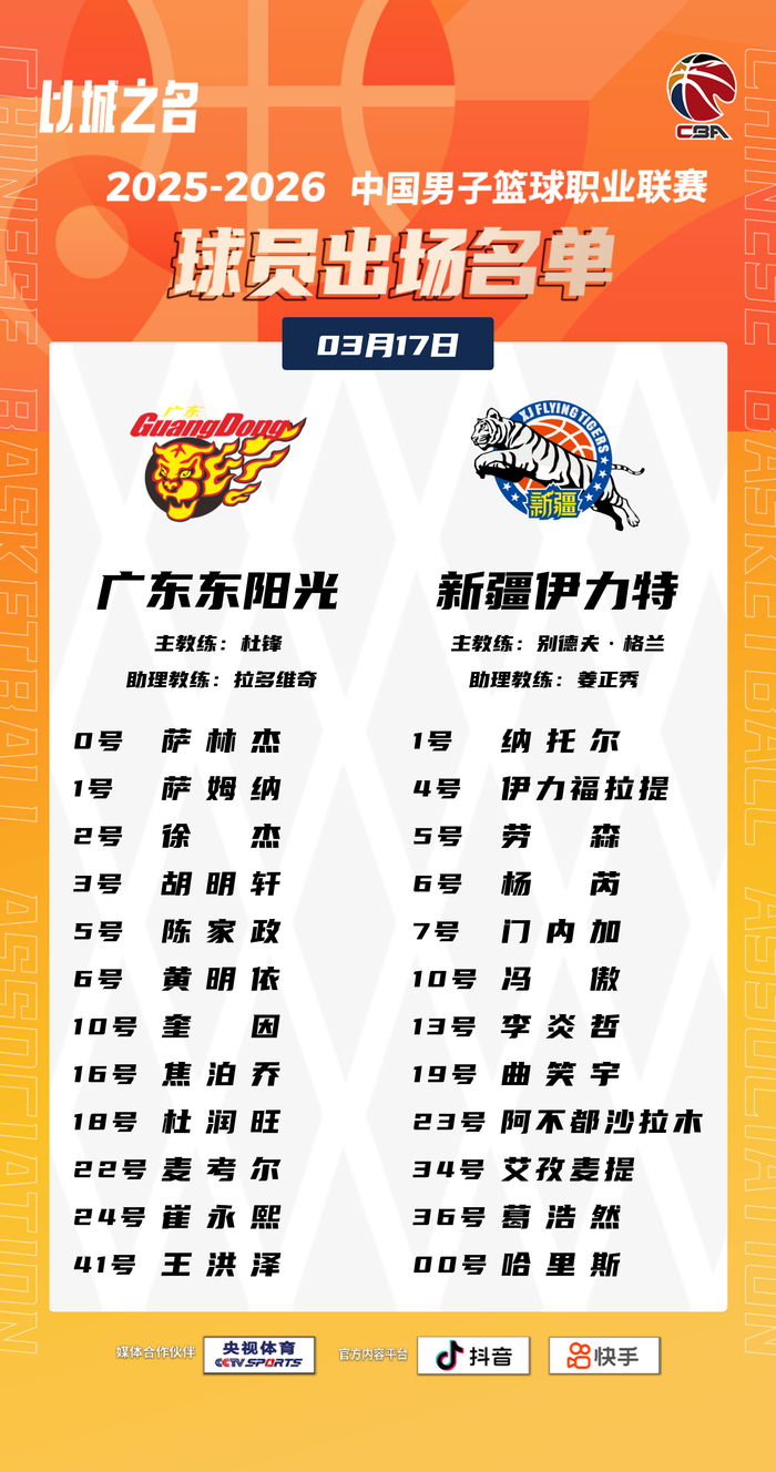 CBA常规赛第二十七轮两场对决今晚1935打响